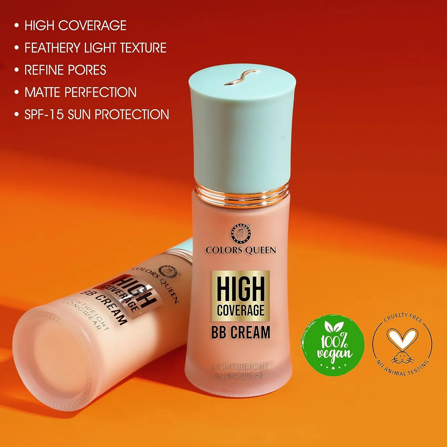 Colors Queen High Coverage BB Cream Foundation - Rose Blush