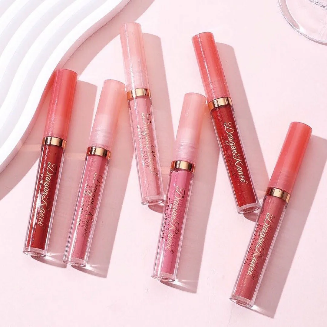 Dragon Ranee - 3pcs Cartoon Mirror Lip Gloss Hydrating & Moisturizing