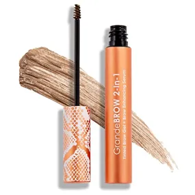Grande Cosmetics GrandeBROW 2-in-1 Tinted Brow Gel   Brow Enhancing Serum, Light