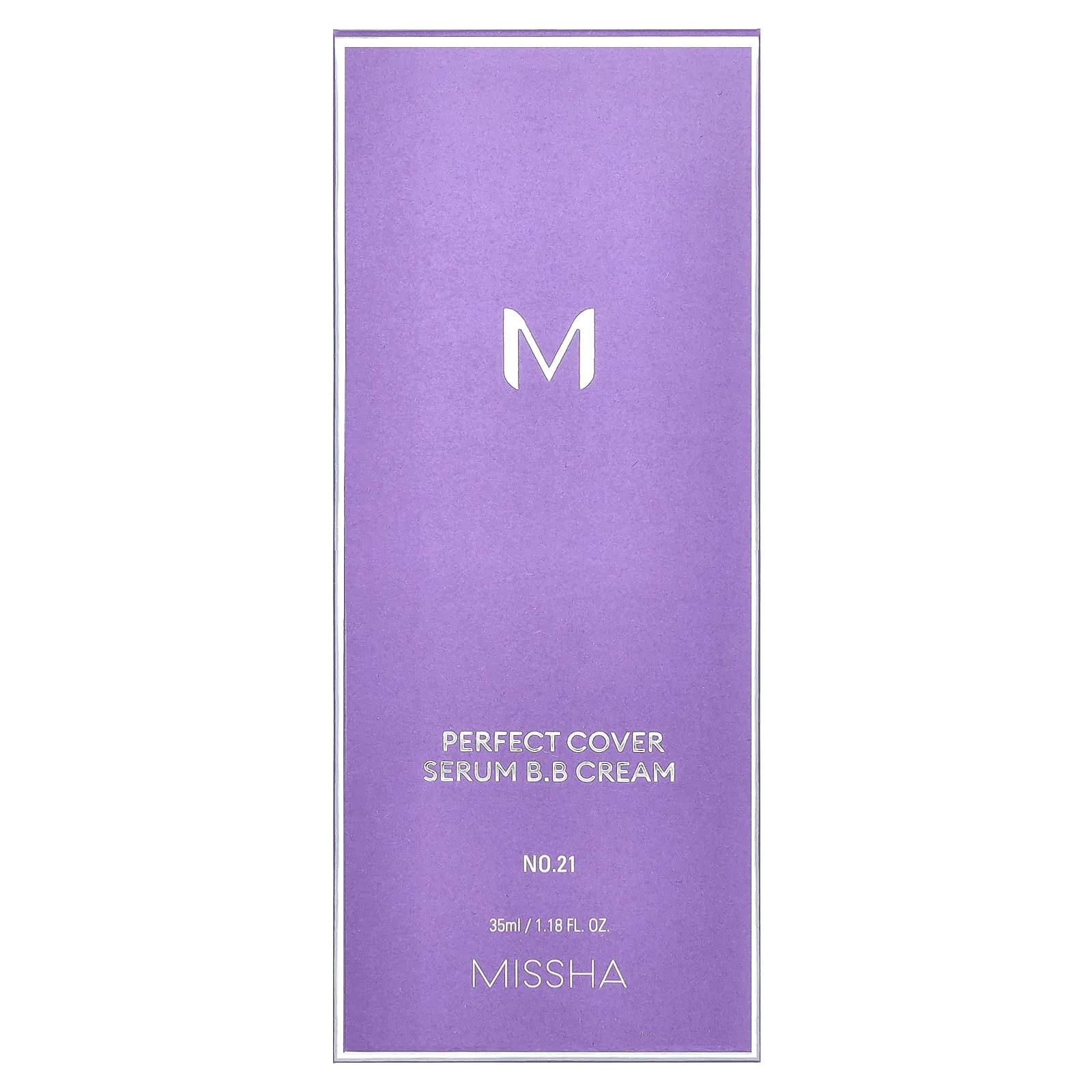 Missha, Perfect Cover Serum B.B Cream, No 21 Light Beige, 1.18 fl oz (35 ml)
