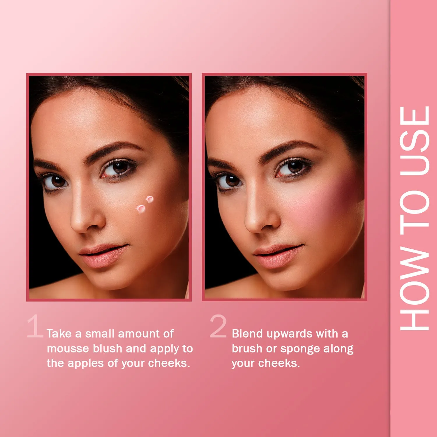 NY Bae Mousse Blush - Pink Blossom 03 (10 gm) | Pink Peach | Creamy Matte | Natural Matte Finish | Highly Pigmented | Lightweight | Satin Soft Feel | Super Blendable | All Skin Types