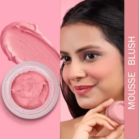 NY Bae Mousse Blush - Pink Blossom 03 (10 gm) | Pink Peach | Creamy Matte | Natural Matte Finish | Highly Pigmented | Lightweight | Satin Soft Feel | Super Blendable | All Skin Types