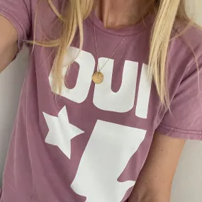 OUI Cranberry vintage tee (sample)