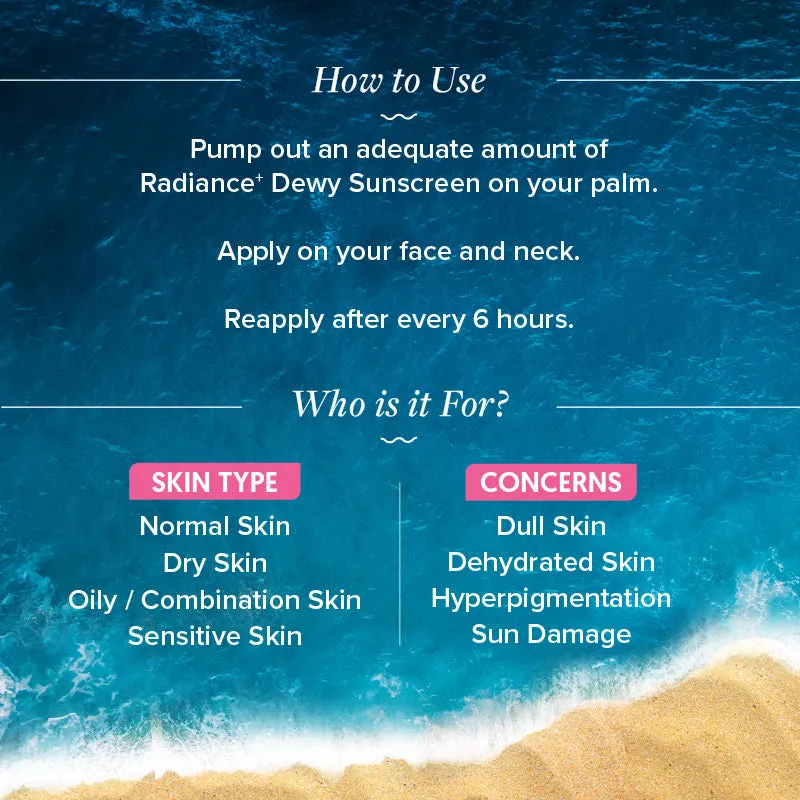 Radiance  Dewy Sunscreen- 50g (Pack of 2)