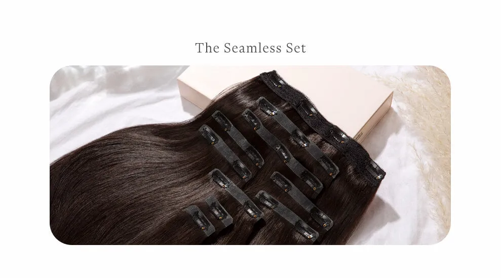Rich Auburn, 20" Seamless Clip-In Hair Extensions, M30/130 | 180g
