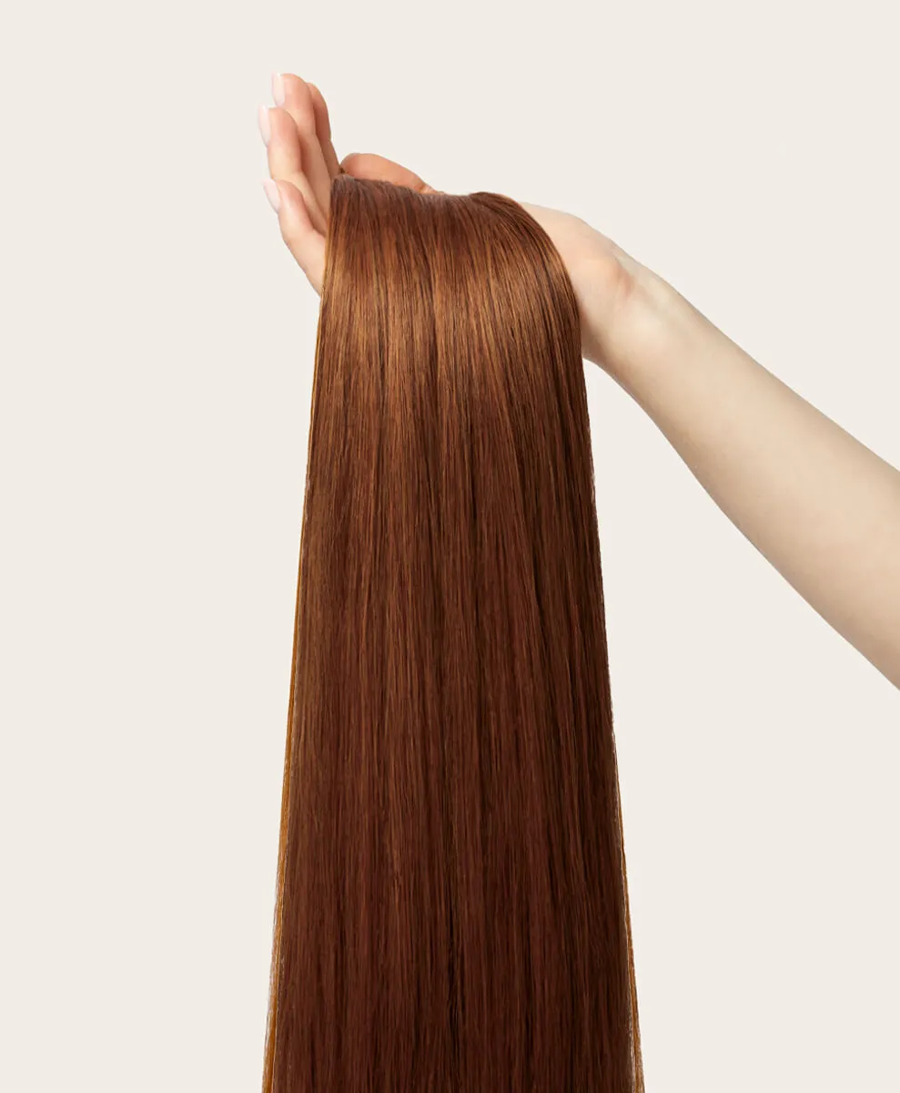 Rich Auburn, 20" Seamless Clip-In Hair Extensions, M30/130 | 180g