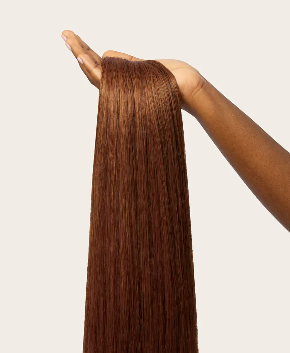 Rich Auburn, 20" Seamless Clip-In Hair Extensions, M30/130 | 180g
