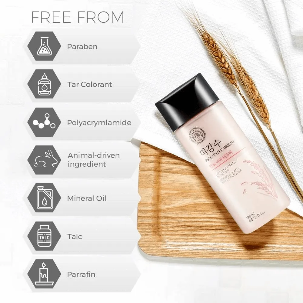 The Face Shop Rice Water Bright Lip and Eye Makeup Remover