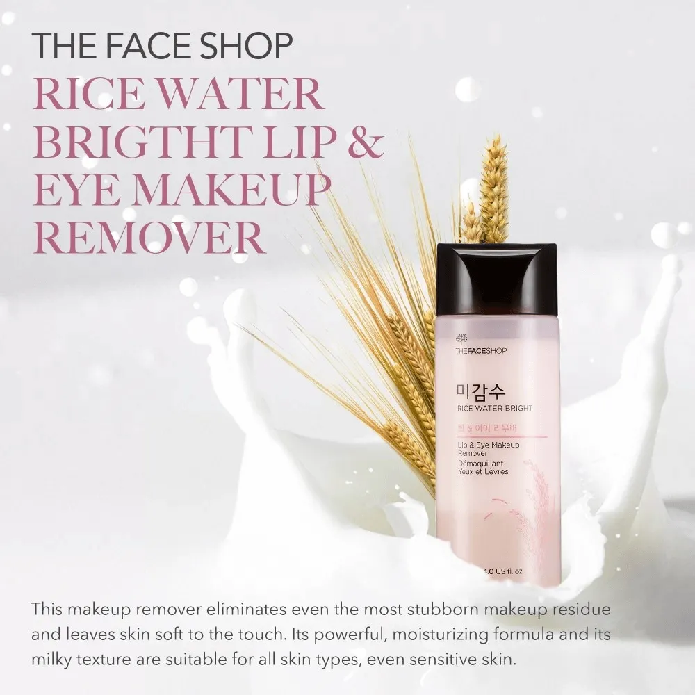 The Face Shop Rice Water Bright Lip and Eye Makeup Remover